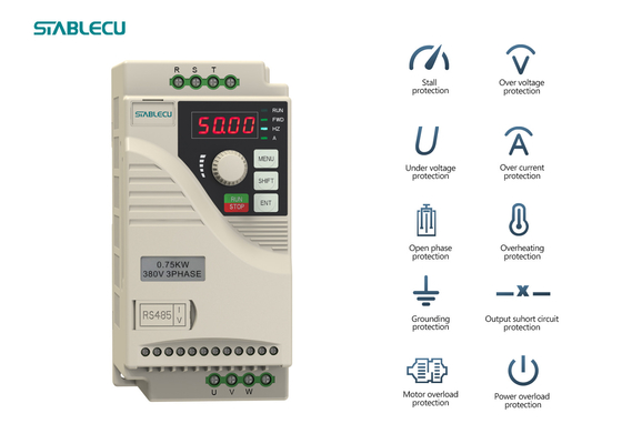 Variable Speed Micro Drive VFD 0.75KW 220V Single To Three Phase Motor