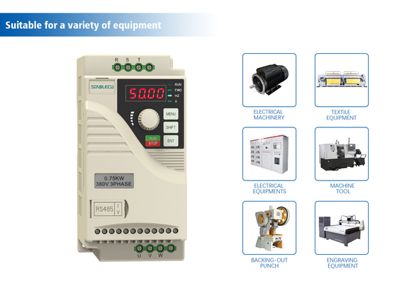 Mini VFD Frequency Converter Single Phase To Three Phase 0.75KW