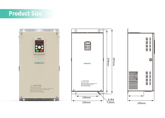 30KW 37KW AC Frequency Inverter 480V 1 Phase VFD Overload Protection