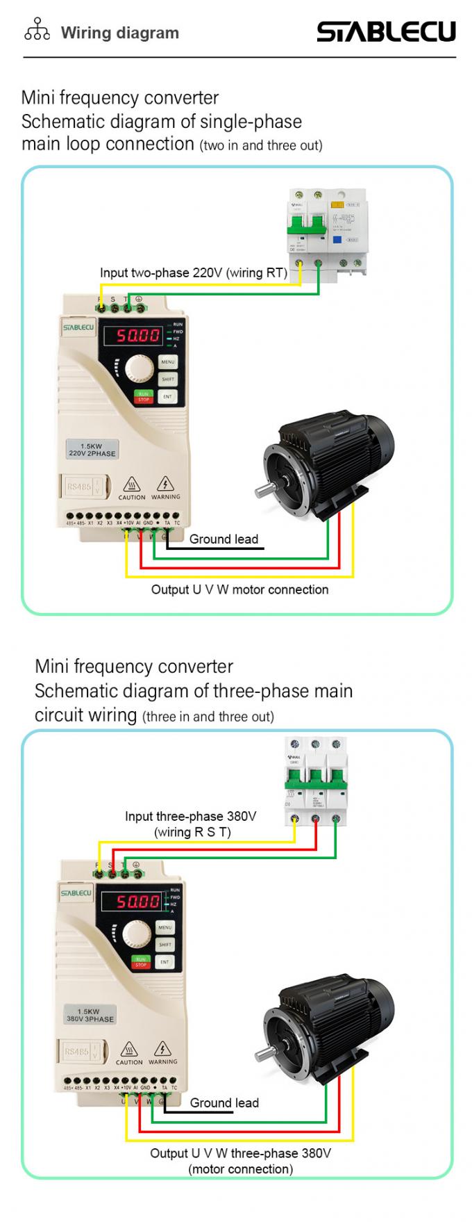 1.5KW 2HP VFD Single Phase For AC Asynchronous Motor